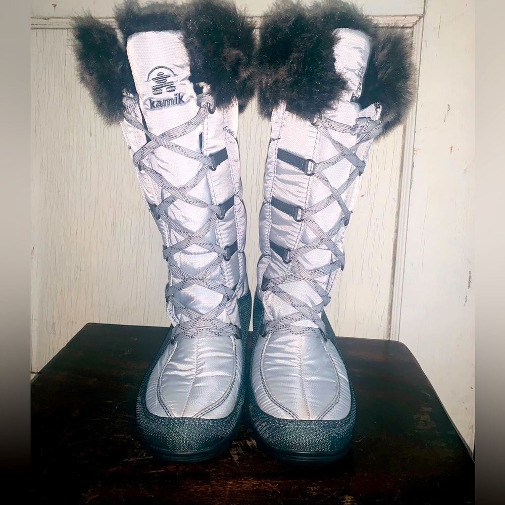 KAMIK PORTO DRI-CLIMATE GRAY & SILVER WEATHER TECH WINTER BOOTS‎ -NWT - Picture 3 of 7